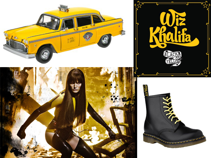 All things black and yellow A yellow cab Black and Yellow by Wiz Khalifa